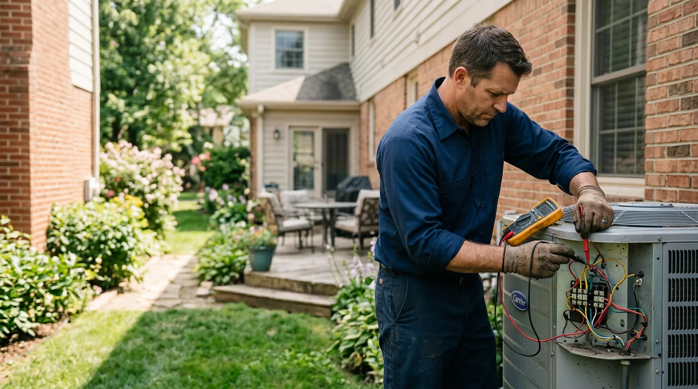 HVAC technician working near Medfield, MA